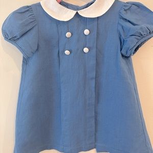 Girl’s Blue Linen Dress